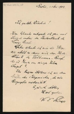 Brief an La Mara : 01.05.1902