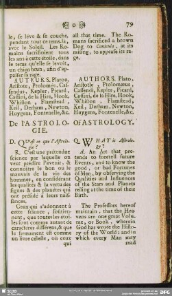 De l'Astrologie
