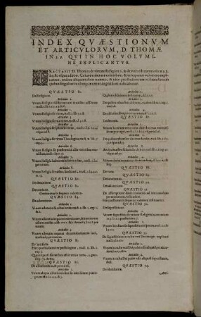 Index Quæstionum Et Articulorum [...]
