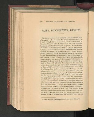 faits, documents, revues