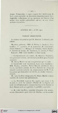 Séance du 2 Juin 1911