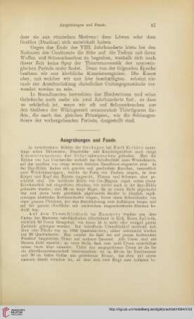 Ausgrabungen und Funde