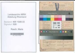 Entnazifizierung Maria Rasch , geb. 15.02.1900 (Lehrerin)