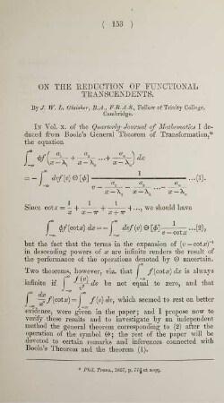 On the reduction of functional transcendents.