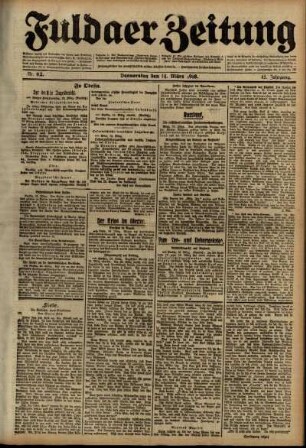 Ausgabe vom Donnerstag, den 14. März 1918.