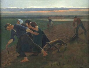 Pflügende Bauern