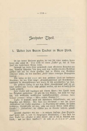 Sechster Theil.