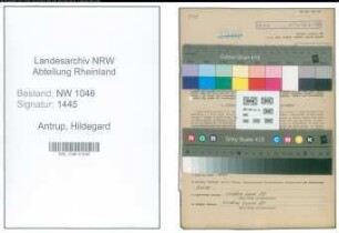 Entnazifizierung Hildegard Antrup , geb. 28.05.1915 (Lehrerin)