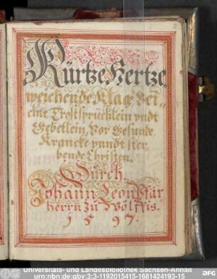 [Halle (Saale), Universitäts- und Landesbibliothek Sachsen-Anhalt, Qu. Cod. 73]