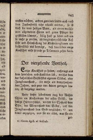 Der vierzehende Vortheil