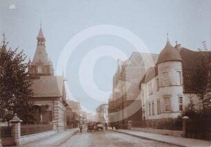 Straßenansicht Lauenburg i. Pomm. mit Rathaus
