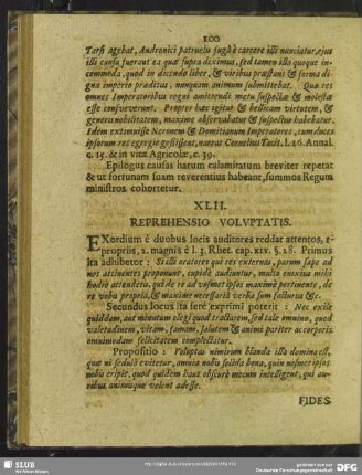 XLII. Reprehensio Voluptatis
