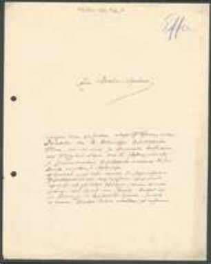 Brief von Karl von Effner an August Emanuel Fürnrohr