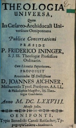 Theologia universa