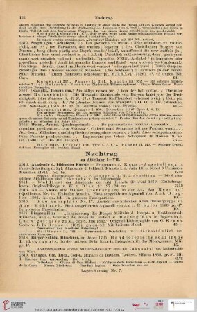 Nachtrag zu Abteilung I-VII (Nr. 2613 - 2665)