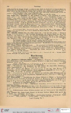 Nachtrag zu Abteilung I-VII (Nr. 2613 - 2665)