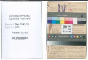 Entnazifizierung Gisela Volmer , geb. 02.05.1906 (Lehrerin)
