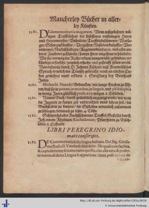 Libri Peregrino Idiomate conscripti.