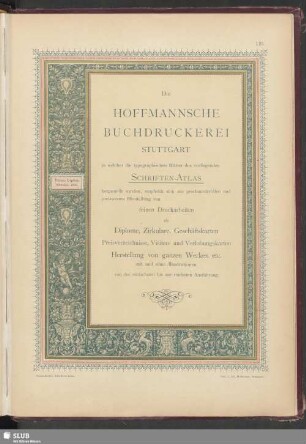 Die Hoffmannsche Buchdruckerei