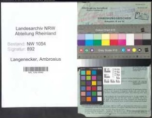 Entnazifizierung Ambrosius Langenecker , geb. 03.05.1892 (Weichenwaerter)
