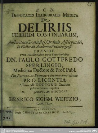 De deliriis febrium continuarum