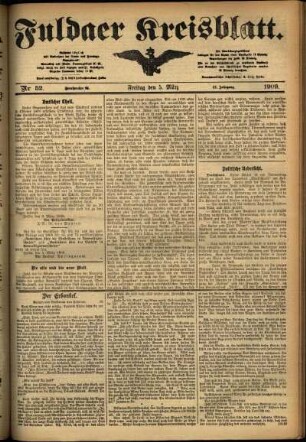 Ausgabe vom Freitag, den 05. März 1909.