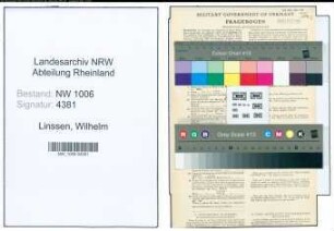 Entnazifizierung Wilhelm Linssen , geb. 23.04.1888 (Landwirt)