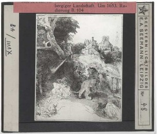 Rembrandt, Hl. Hieronymus (Radierung B 104)
