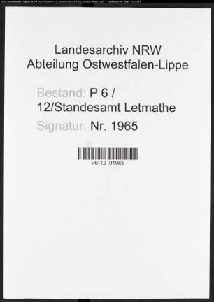 Namensverzeichnis Letmathe, Todesfälle
