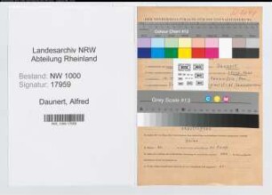 Entnazifizierung Alfred Daunert, geb. 12.03.1908 (Baubeamter)