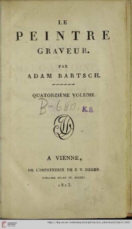 14. Volume: Le peintre graveur
