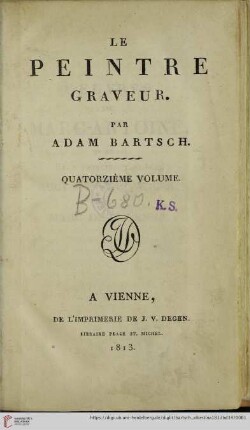 14. Volume: Le peintre graveur