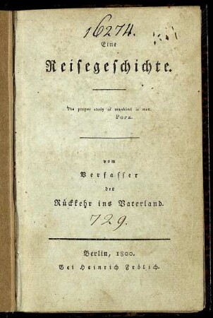 Eine Reisegeschichte