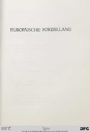 Europäische Porzellane (Nr. 119-163)