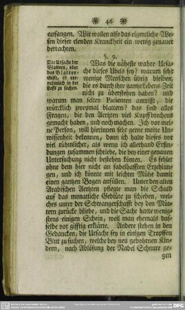 §. 9. Die Ursache der Blattern, oder das Blatter-Gifft, ist vornehmlich in der Lufft zu suchen