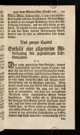 293-330, Das zweyte Capitel