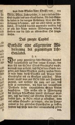 293-330, Das zweyte Capitel