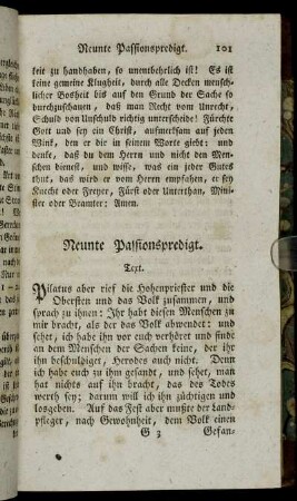 Neunte Passionspredigt.