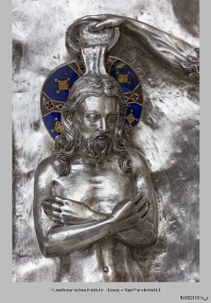 Silberaltar: Johannes der Täufer tauft Christus