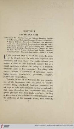 Chapter I: The Middle Ages