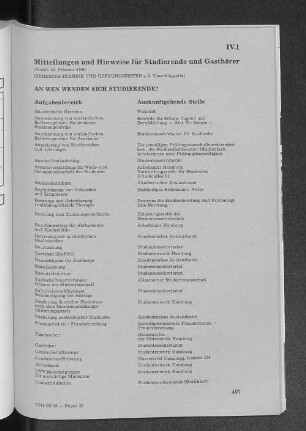 IV.1 An wen wendet scih Studierende?