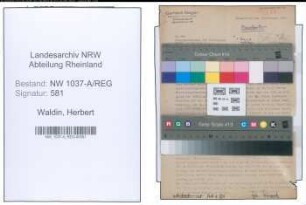 Entnazifizierung Herbert Waldin , geb. 13.11.1911 ()