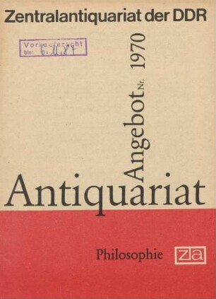 Nr. 1970: Philosophie
