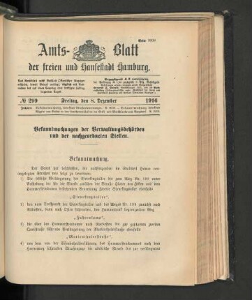 No. 299, 8. Dezember 1916
