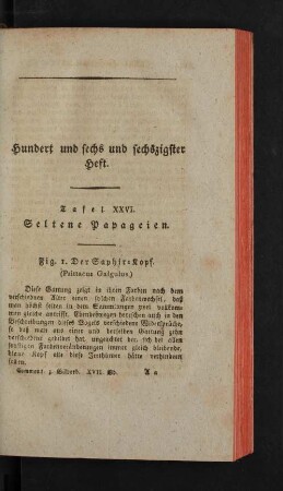 Hundert und sechs und sechszigster Heft.