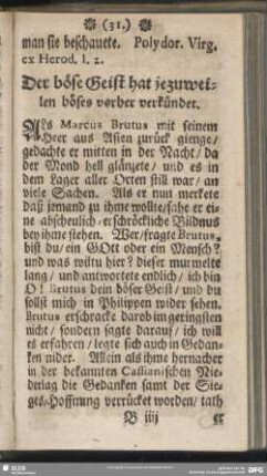 Der böse Geist hat jezuweilen böses vorher verkündet