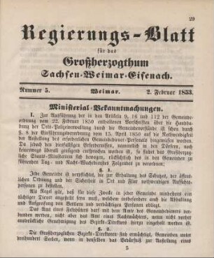 Nr. 5 : 2. Februar 1853