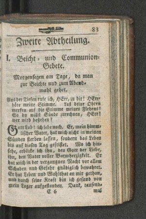 Zweite Abtheilung.