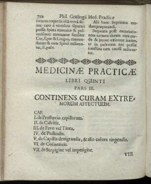 Pars III. Continens Curam Extremorum Affectuum.
