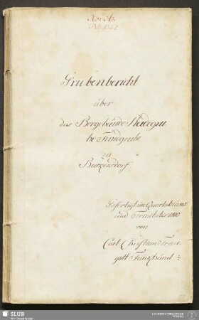 Grubenbericht über das Bergebäude Radegrube Fundgrube zu Burkersdorf - 18.6032 4.